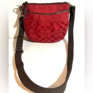 Coach vintage CC signature print canvas crossbody handbag